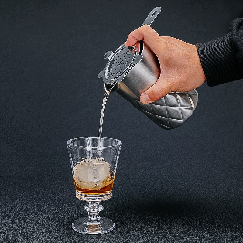 580ml Stirring Tin Cocktail Mixing Glass Double-walled and Vacuum Insulated For Temperature Consistency Bar Tool