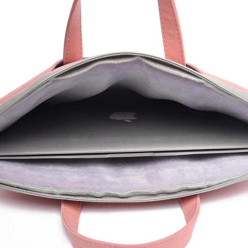 Bolsa de ombro para laptop, bolsa à prova d'água de couro pu, estojo para laptop 13.3 14 15.6 polegadas para macbook air pro pro pro