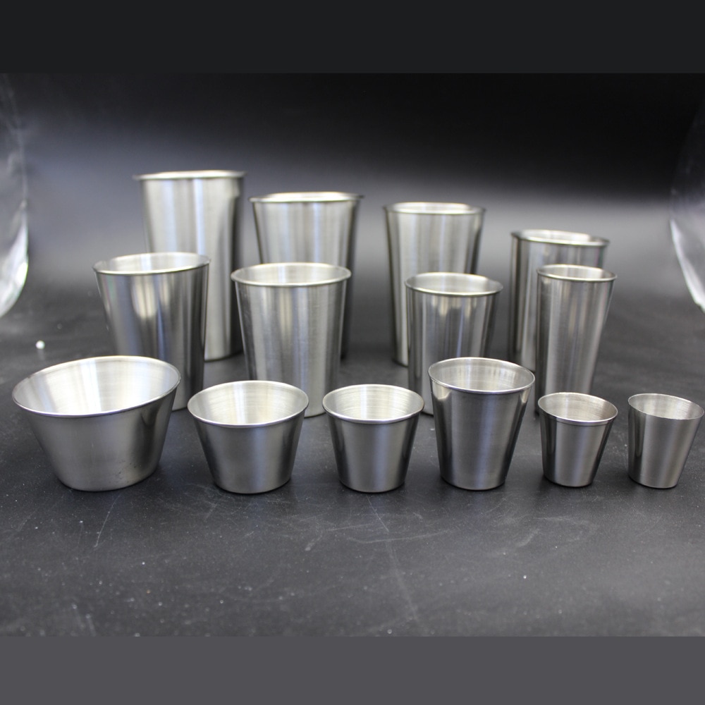 Various specifications Stainless Steel Pint Cup Reusable Stainless Steel Glasses Tumbler Metal Drinking Glasses Cups beer cup