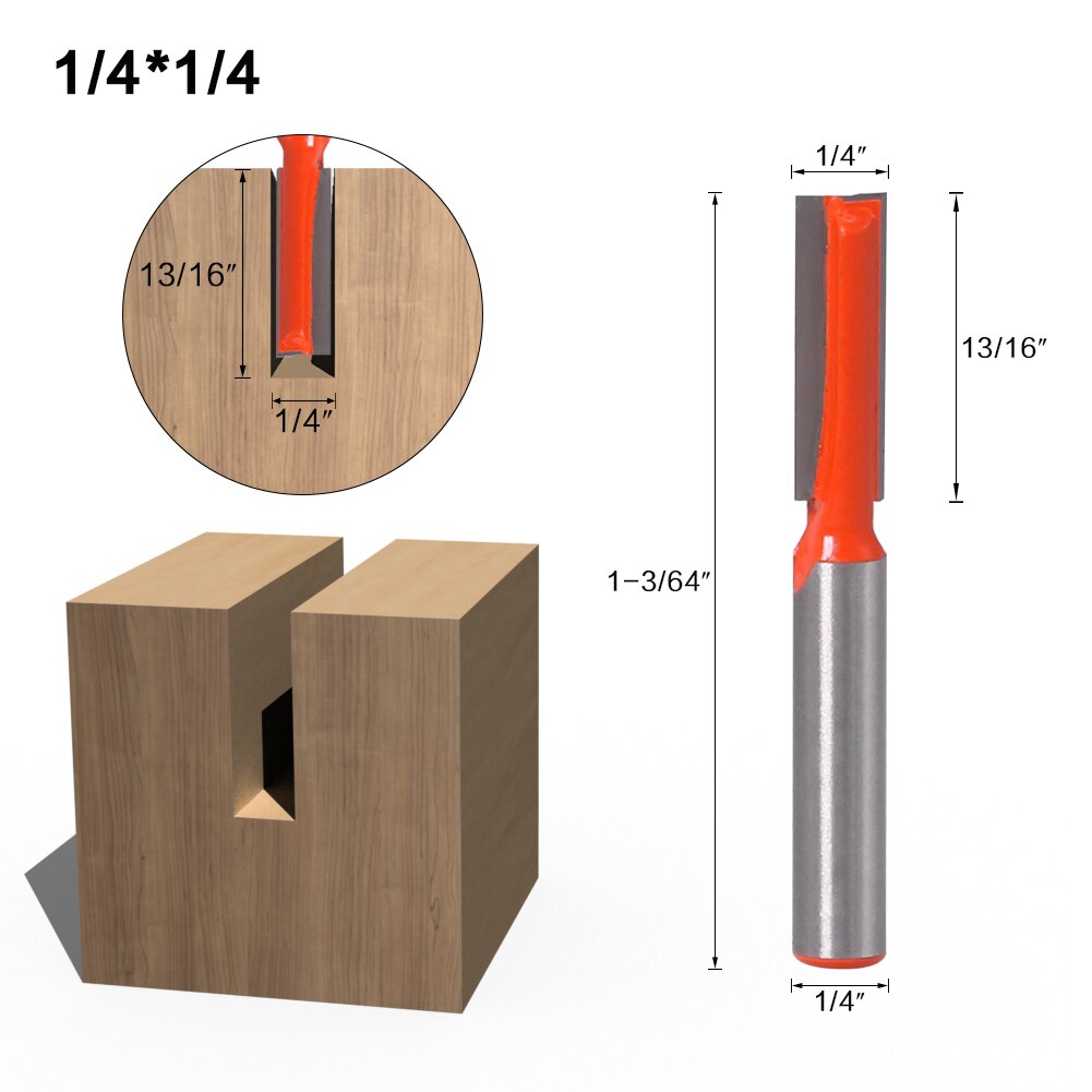 JGZUI1pc 8mm Reinigen bodem Graveren Bit vhm router bit Houtbewerking Gereedschap CNC frees frees voor hout