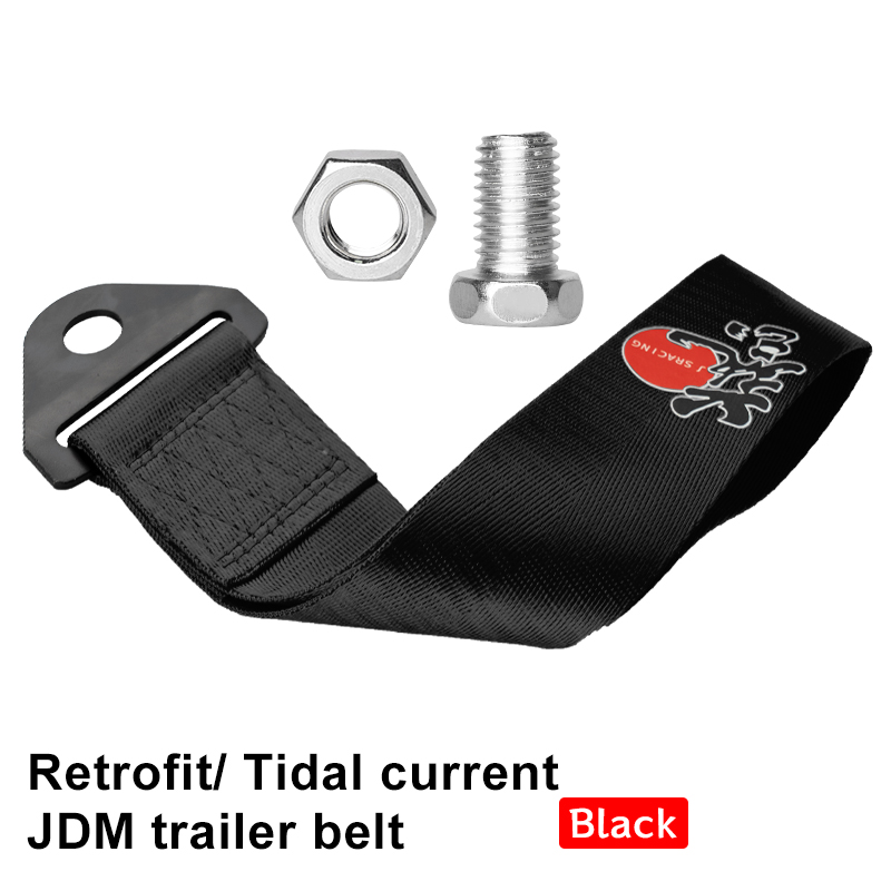Nuovo stile JDM Racing Ropes Hook traino High Srtengh Nylon Car Bumper Rope gancio di traino universale HKS Tow Rope Strap Car decorativo: Incolore