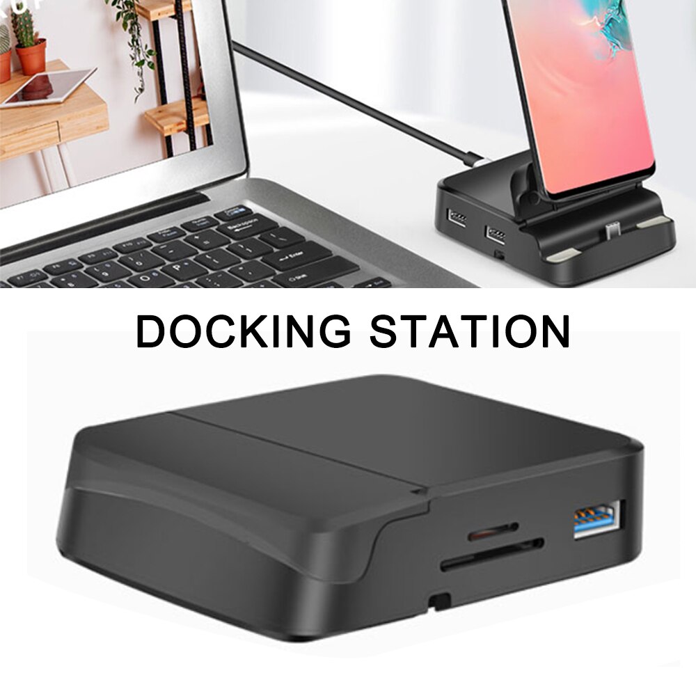 HUB Docking Station Home Supplies For Samsung S20 S10 Type C 6 In 1 Dock Power Adapter 1PC 3.0 SD TF Card PD Dex Pad