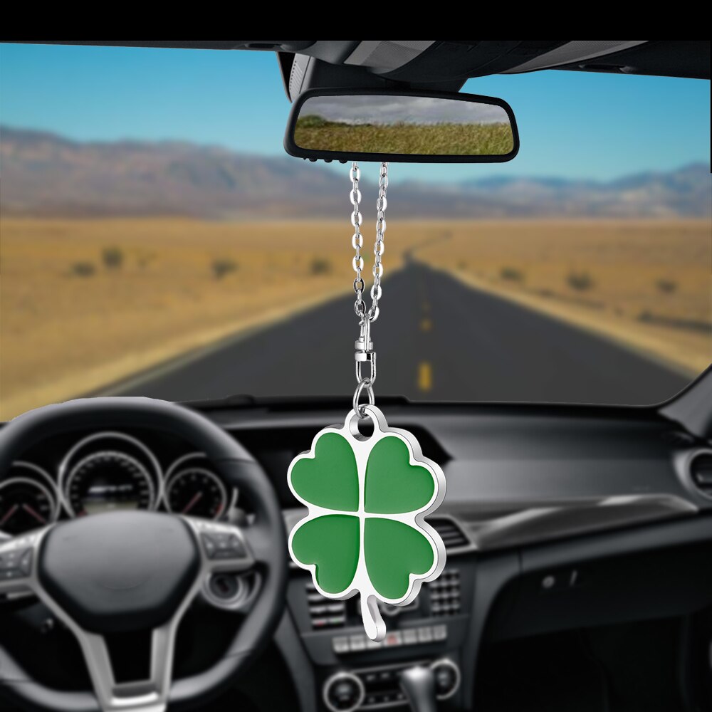 Colgante para espejo retrovisor de coche, adornos de TRÉBOL DE LA SUERTE, decoración para coche, accesorios de decoración para coches, de estilo