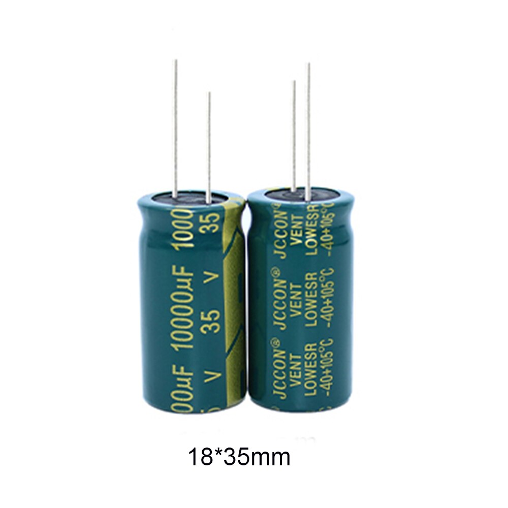 10Pc-100Pc Jccon 35V 10000Uf 10000Uf 35V 18X35Mm Pitch 7.5mm 105 ℃ Aluminium Hoge Frequentie Lage Weerstand Elektrolytische Condensator