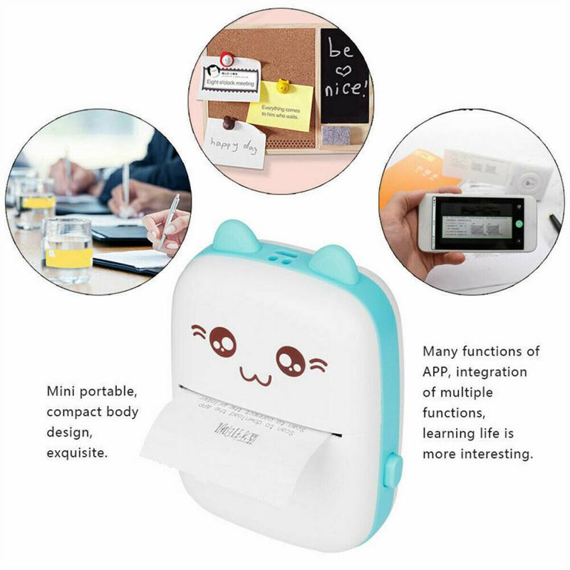 Mini Portable Printer Photo Pocket Photo Bluetooth V4.0 200 DPI Label Sticker Receipt Printer Mobile Thermal Printer Stable