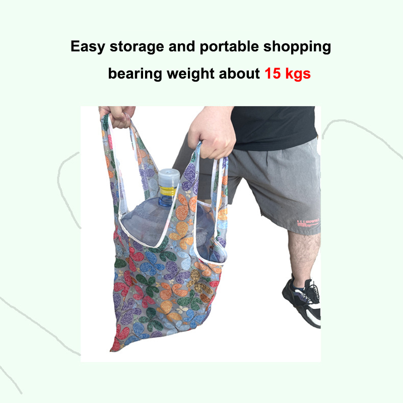 Boodschappentas met grote capaciteit, bedrukte opvouwbare opbergtas, milieuvriendelijke draagbare handtas, Korea Shopper Bag