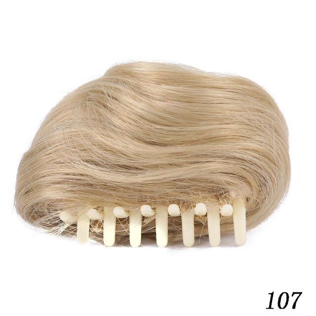 Aioosoo, moño de pelo moño rizado para mujeres, moño de Donut, extensiones de postizas, moño sintético de fibra de alta temperatura: 107