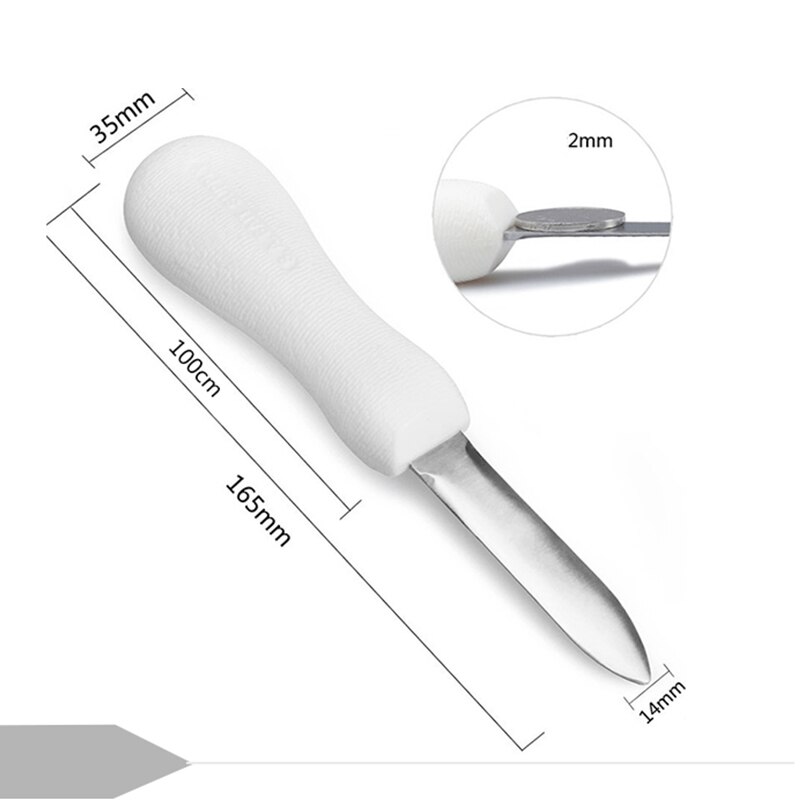 Cuchillo de acero inoxidable para cocina, utensilio de cocina multifunción con bordes afilados para abrir mariscos y conchas, 1 pieza