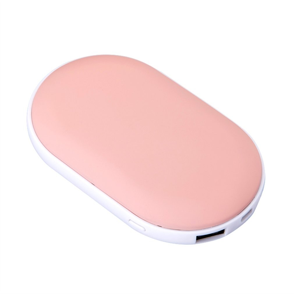 7800mah Cute USB Rechargeable Macaron Electric Hand Warmer Heater Travel Handy Long-Life Mini Pocket Warmer: pink