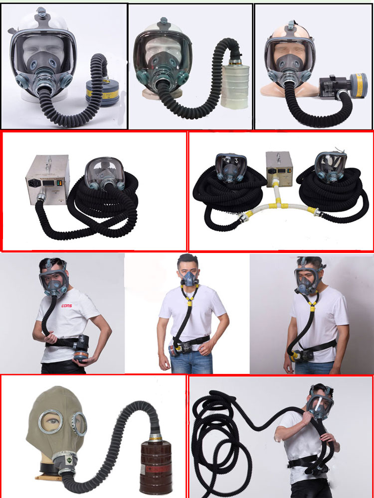 0.5m/1m/5m/10m 40MM Black Interface Gas Mask Snorkel Wear Resistant Anti-aging Filter Connecting Pipe