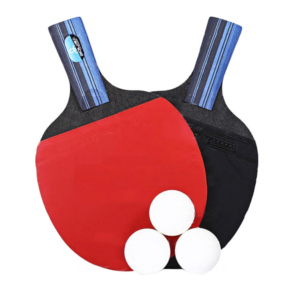 Table Tennis Racket Set Ping Pong Paddle Bat Table Tennis Racket 2 Ping Pong Paddles and 3 Ping Pong Balls Storage Pouch