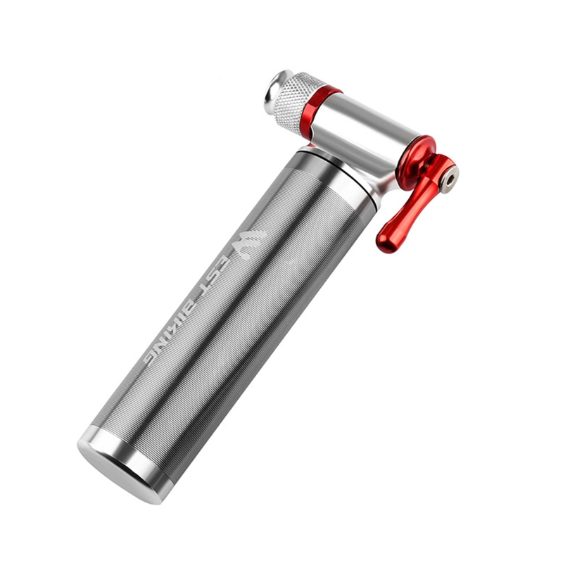 F1FD Aluminium CO2 Pomp Tire Tube Mini Mtb Fiets Pompen CO2 Cartridge Voor Fiets Schrader Presta Adapter Fiets Pomp Inflator