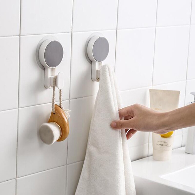 1pc väggmonterad krok självhäftande krokhängare stark hängare klistermärke krok spårlös för badrum kök kylorganisatör