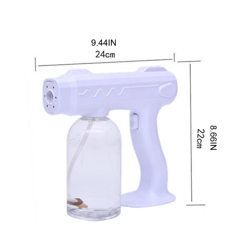 800Ml Blauw Licht Nano Verneveling Desinfectie Sproeier Handheld Oplaadbare