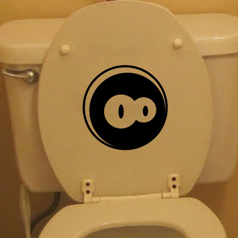 Creatieve Grappige Eye DIY Toilet Toilet Sticker Verwijderbare Vinyl muurstickers Badkamer Regels Bad Decor Applique JG2510