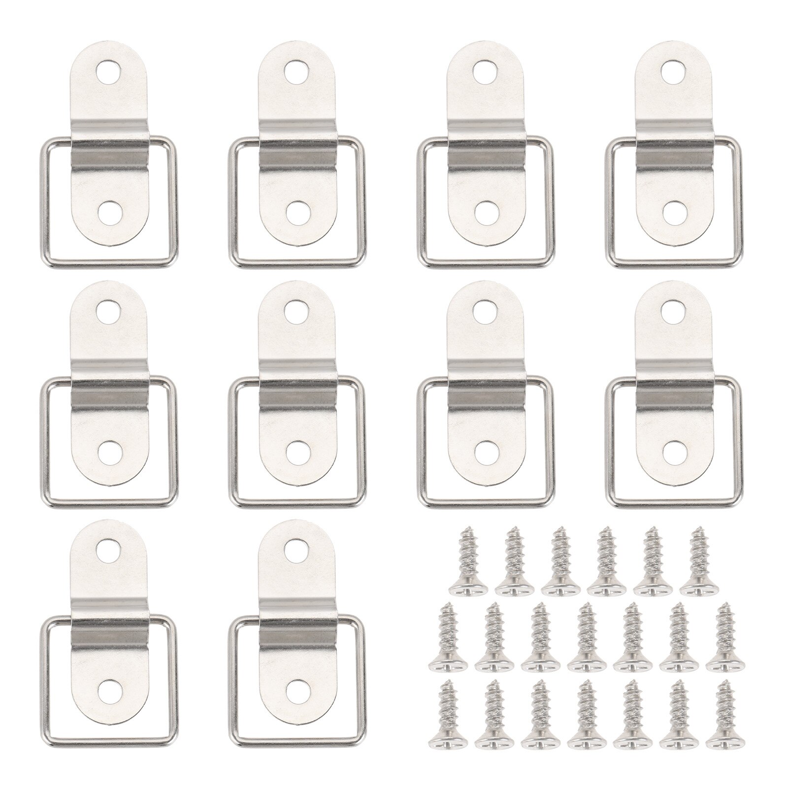 10/5 PCS D-Ring Tie Down Metal D-Rings Trailer Drawer Cabinet Rectangle Handle D Ring Mounting Plate for Car Truck Bed Cargo: D