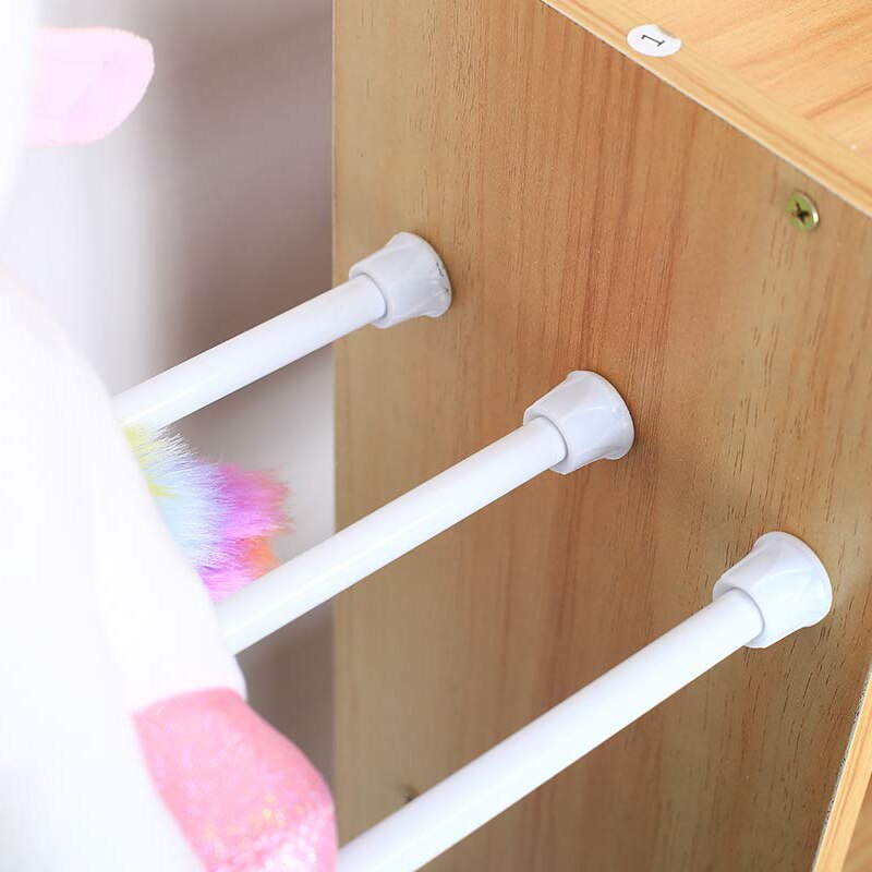 8 kleine spanstangen 15.7 inch  to 28 inch veer uitschuifbaar gordijn gordijn douchegordijn telescopische stang voor keukenkast cu