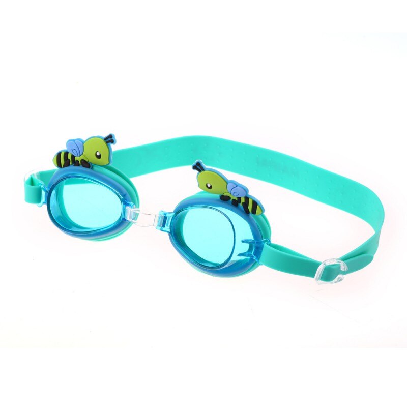Anti-tåge vandtætte svømmebriller til børn uv-beskyttelse hd farverige svømningstræning barn svømmebriller: Grøn