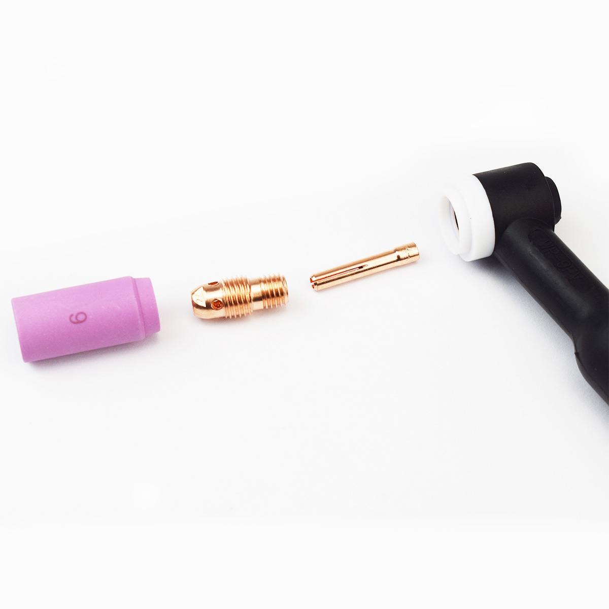 4pcs Consumables kit For TIG Welding Torch SR WP 9 20 25 With 13N #6 Nozzles 2.4mm Collets And Collet Bodies 598882 Insulator