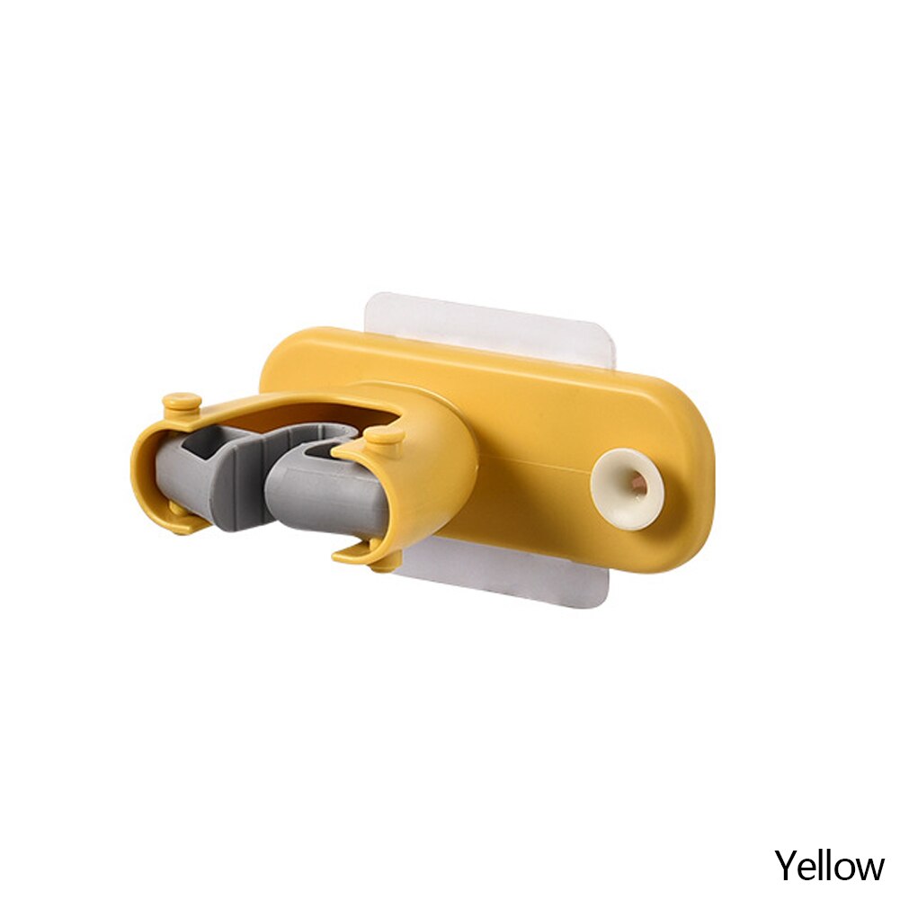 Nordic Mop Clip Haak Multifunctionele Zelfklevende Keuken Plank Opslag Borstel Bezem Hanger Gratis Ponsen Huishoudelijke Badkamer Tool: B-Yellow