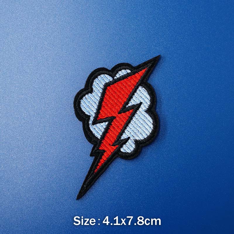 49 Lightning Iron Op Patches Borduren Badge Applique Kleren Strijken Kleding Naaien Levert Decoratieve Badges Sew Op Patch