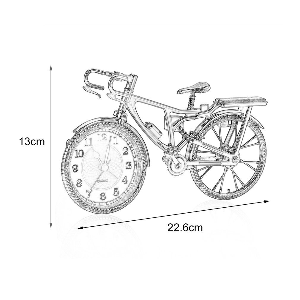 1Pc Popular ABS Retro Bicycle Alarm Clock NZ-035 Cool Style Clock Personality Needle Clock Random Background