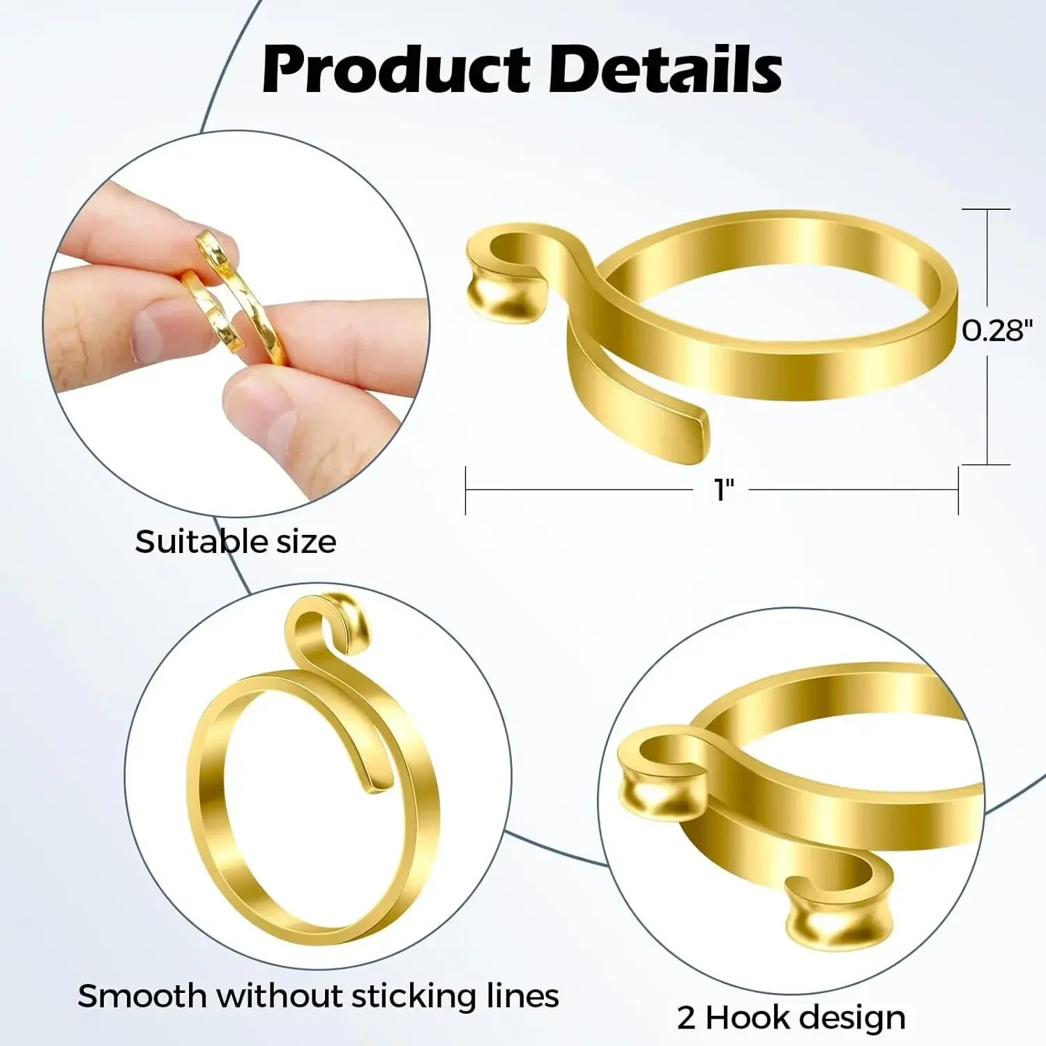 Anillos ajustables para tejer ganchillo, guía de hilo DIY, soporte más rápido para dedo, herramienta para ganchillo, suministros de costura, 4/1 Uds.