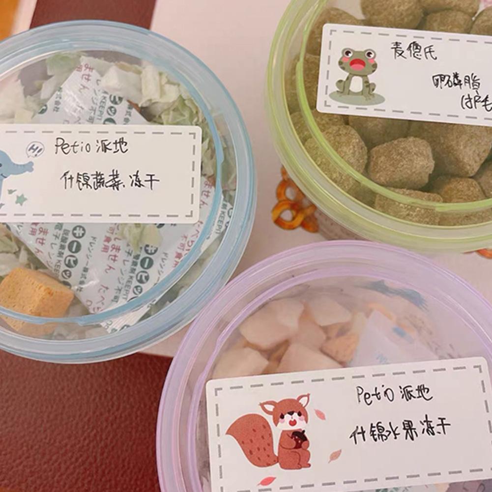 300pcs/roll Kitchen Animal Sticker Refrigerator Freezer Food Storage Date Content Label