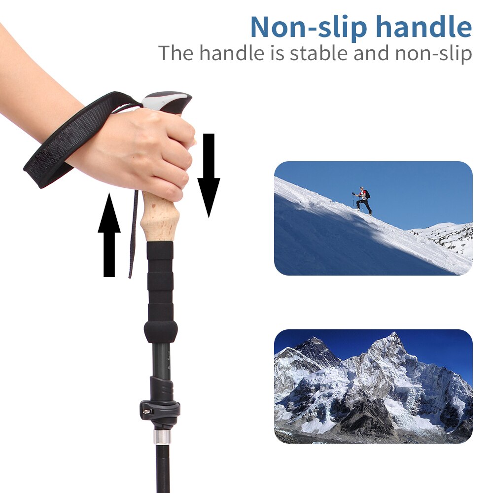 Walking Poles Telescopic Club Adjustable Trekking Poles Telescopic Scandinavian Walking Sticks Anti Shock Hiking Stick