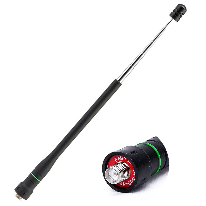 Abbree SMA-F antenne télescopique double bande femelle à Gain élevé pour talkie-walkie Baofeng UV-5R BF-888S UV-82 TYT Radio bidirectionnelle UV-9R