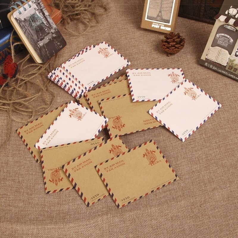 Lot de 10 enveloppes Poly Vintage, 9.7x7.5cm, en papier de rangement en papier pour cartes postales en papier de rangement pour lettres cartes postales