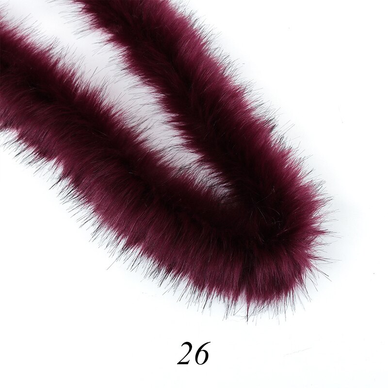 1M Kunstmatige Wasbeer Vossenbont Tapes Faux Konijnenbont Pluizige Kostuum Accessoires Luxe Warm Diy Naaien Tapes Voor Kledingstuk schoen Zak: 26