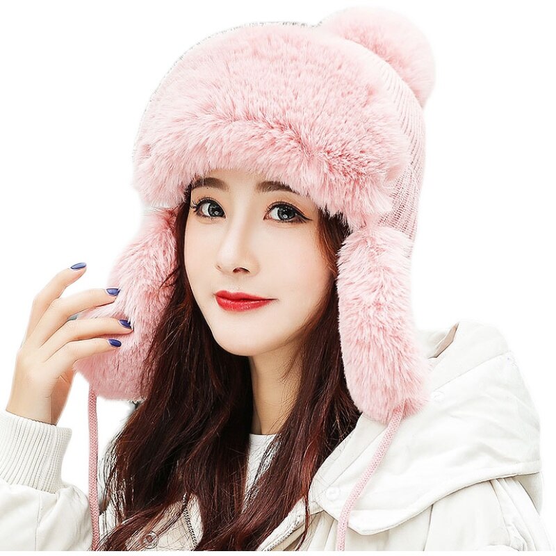 Gorro de lana suave y cálido para mujer, gorros para esquí, 6 colores, Unisex, Otoño e Invierno