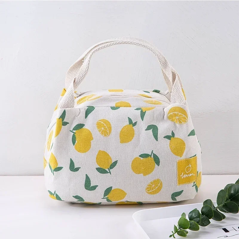 1-delige schattige fruitlunchtas voor vrouwen Draagbare geïsoleerde lunch thermische tas Bento-zakje Lunchcontainer Schoolvoedselzak