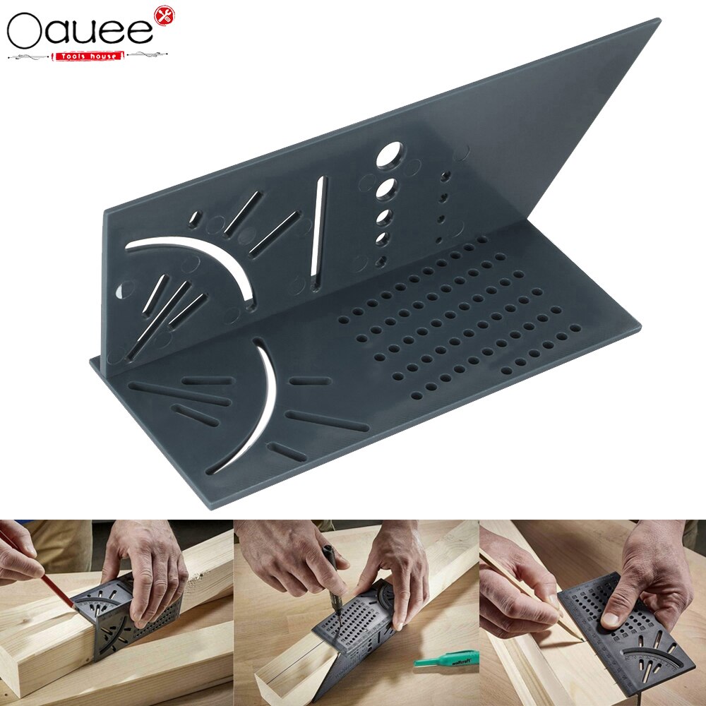 Woodworking Tools Multifunction Ruler 45 90 Degree Mitre Angle Measuring Gauge Square Size Aluminum Alloy Carpenter Measure Tool