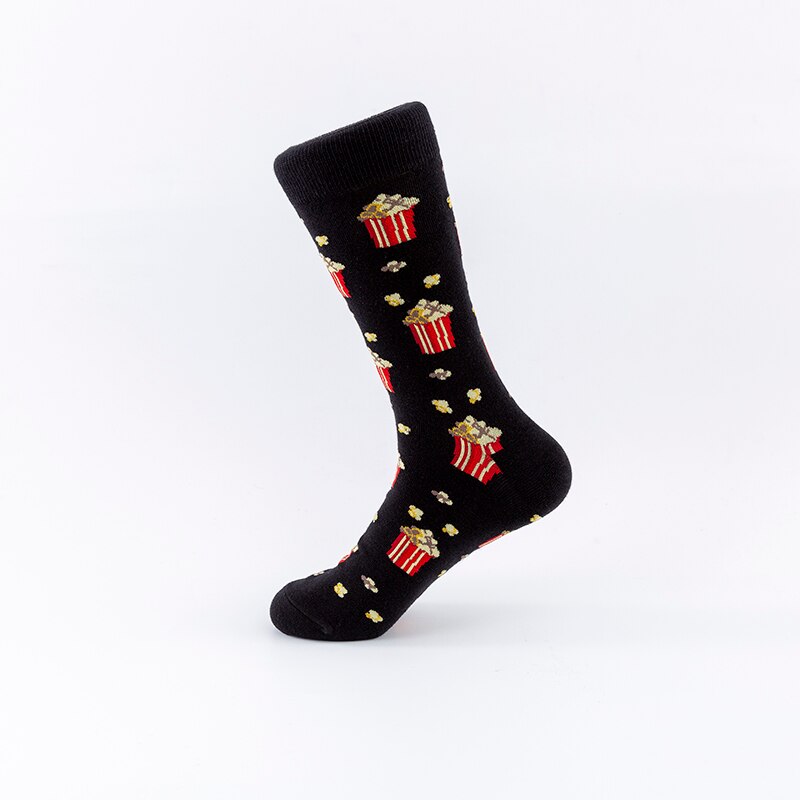 Moda mulaya glada strumpor män/kvinnor chili tortilla kex smörgås popcorn mörk mat serie roliga strumpor han skateboard strumpa: Verktygslåda