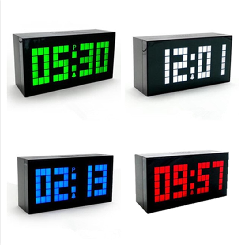 Digitale klok groot groot jumbo led snooze wandklok bureauklok led klok digitale thermometer datum binnenklok kalender