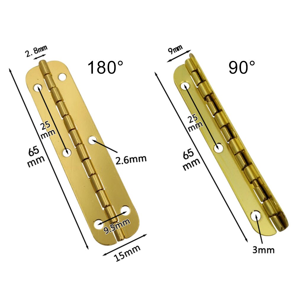 Long 65mm 90/180 Degree Iron Wooden Box Home Cabinet Furniture Door Long Hinge 90/180 Degree Door Hinges Door Hardware