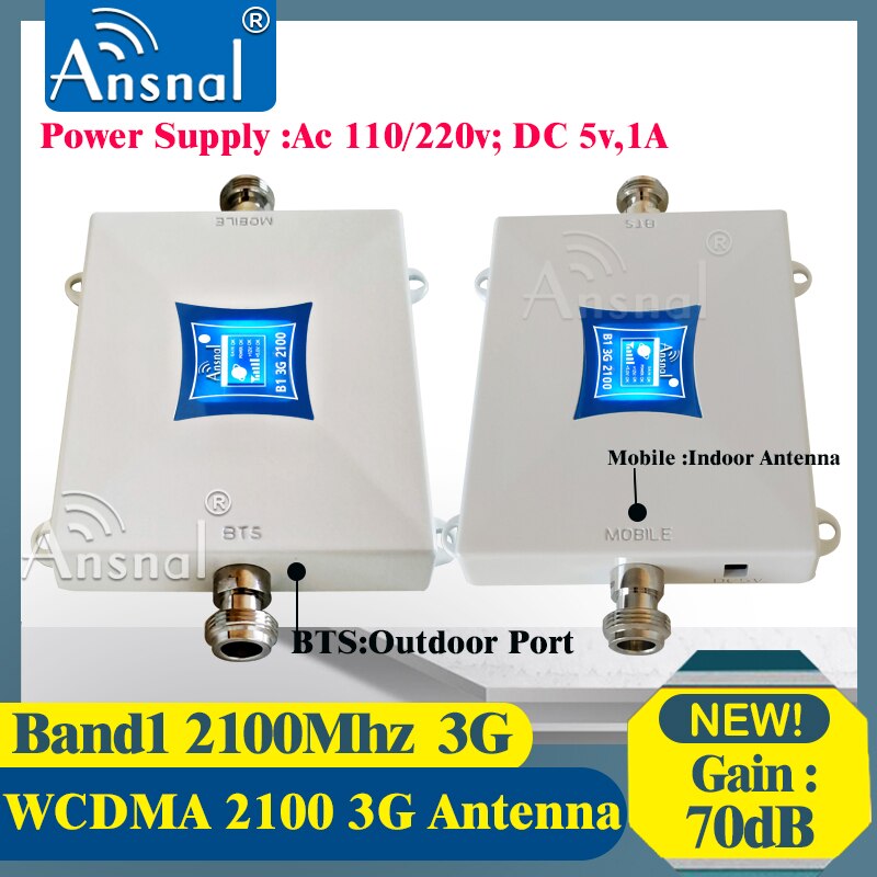 1PCS 2100Mhz 3G Amplifier 3g 4g signal WCDMA 2100 3G NetWork Mobile Signal Booster LTE 2100 GSM Repeater3G 4G Cellular Amplifier