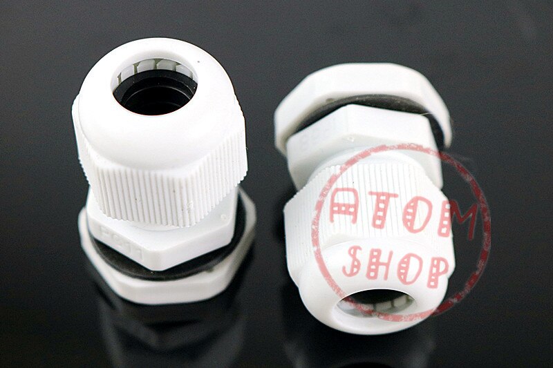 10PCS PG7 3-6.5mm Cable gland IP68 Waterproof Nylon Plastic Cable Gland Connector CE