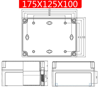 Outdoor Waterproof Case Enclosure Electronic ip67 Project Instrument Case Electrical Project Box ABS Outdoor Junction Box: Orange