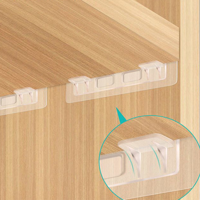 6/12 Stuks Garderobe Divider Beugels Niet-markerende Kleverige Keukenkast Divider Beugels Anti-Side Slip Layer ondersteuning Beugels