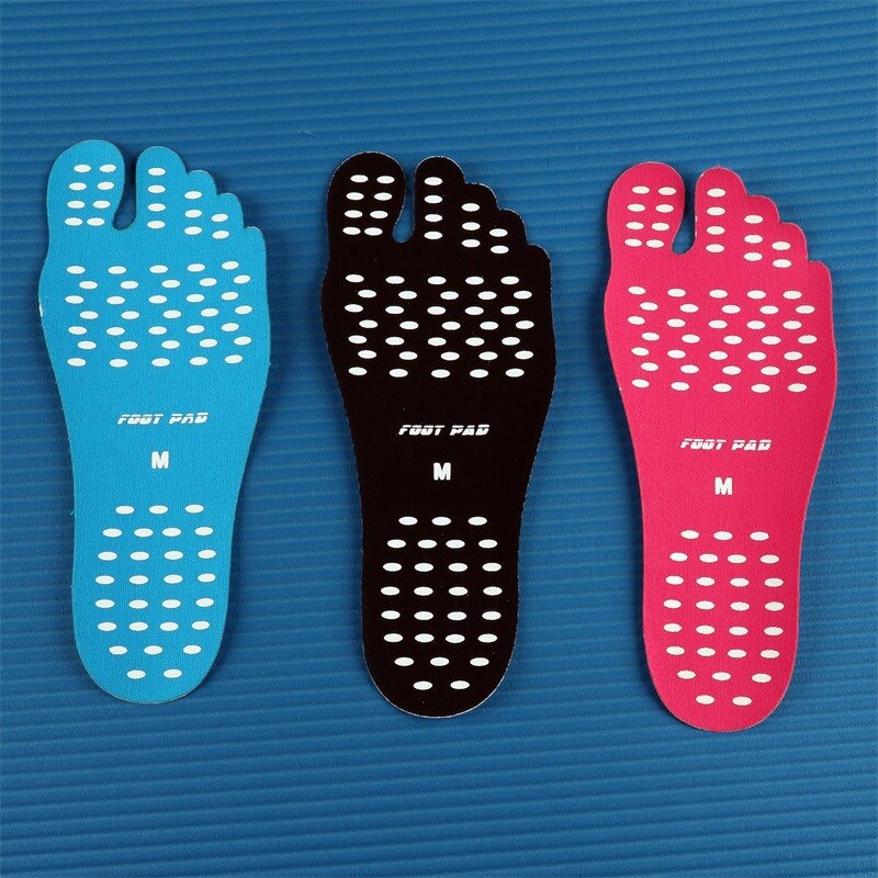 Voeten Sticker Voet Stok Op Zolen Sticky Pads Voor Voeten Anti-Slip Strand Sok Waterdichte Binnenzool Voeten bescherming 4 Size