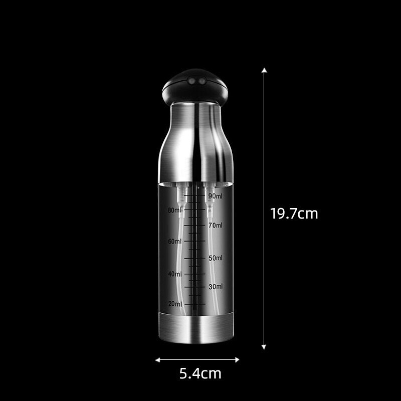 Olive Oil Spray Bottle Pump Oil Pot Grill BBQ Sprayer Stainless Glass Oil Dispenser BBQ Kitchen Accessories: Double spray head