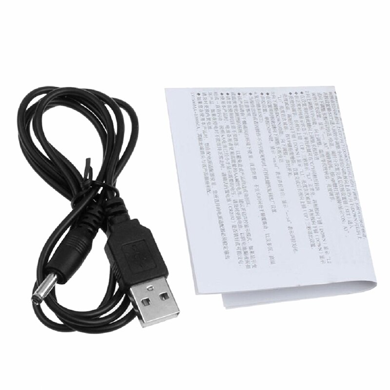 Css wekker / digitale klok houten tafel met een usb-poort, werkt op aaa-batterijen zwart / blauw