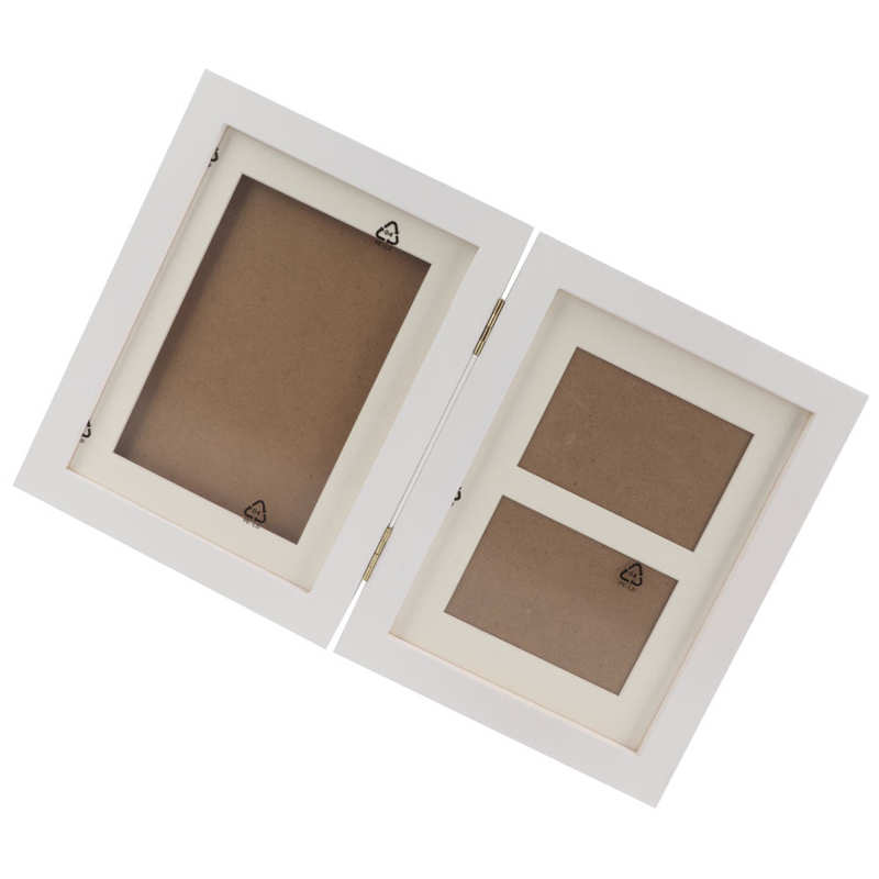 Pet Paw Print Photo Frame Cat Pawprints Picture Frame and Imprint Kit Easy Imprinting Snap In for All Breeds Pet