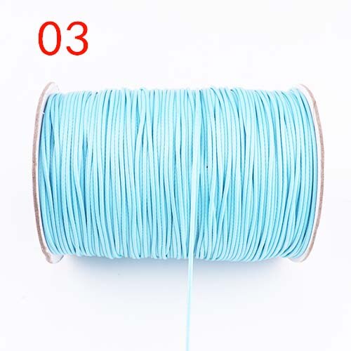1.0mm Waxed Cord Thread String Strap Macrame Cotton Cord Necklace Rope Bead For Jewelry Making DIY Bracelet Necklace Handmade: 03 30M
