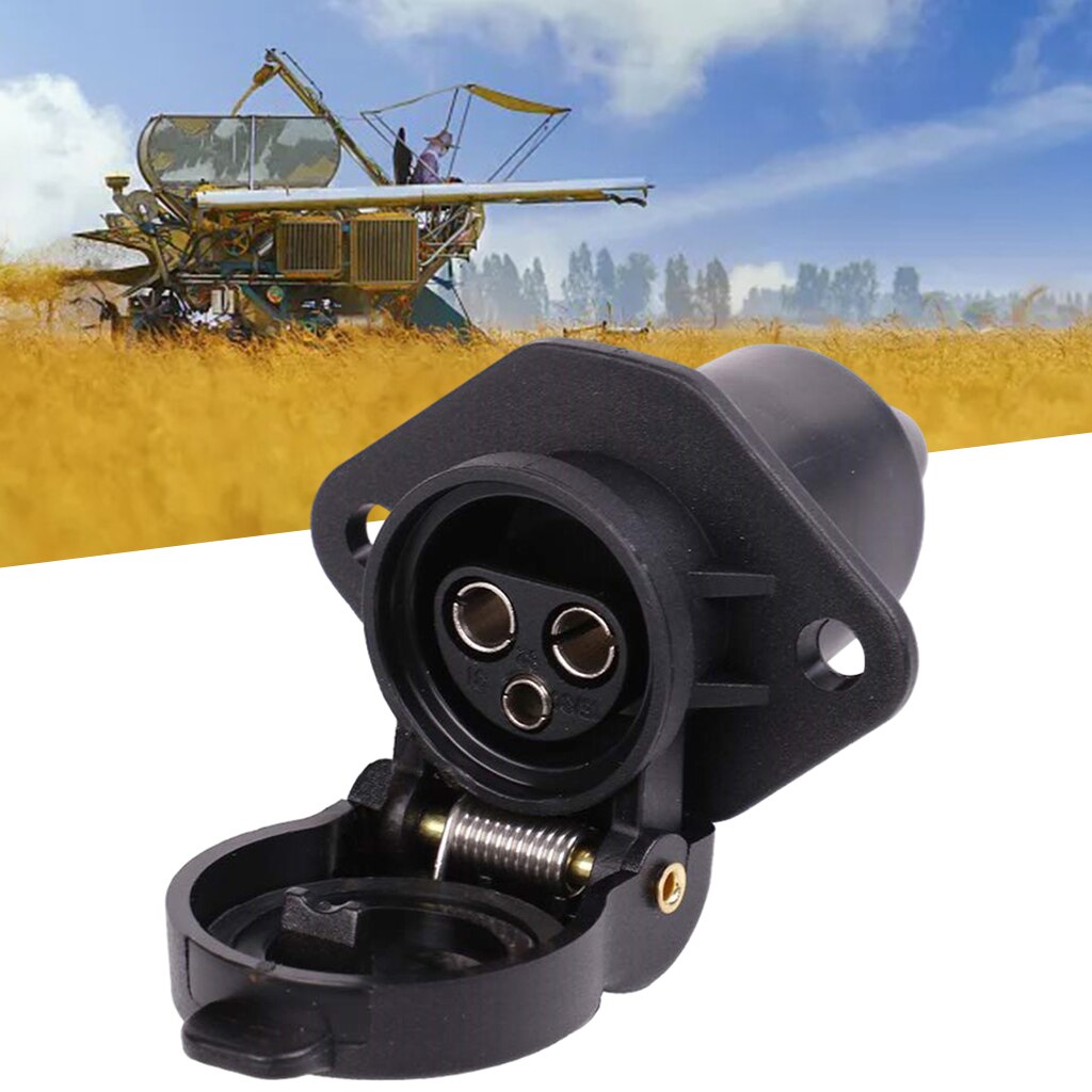 12V 3 Pin Plug Socket Connector Adapter Voor Agrarische Trekker
