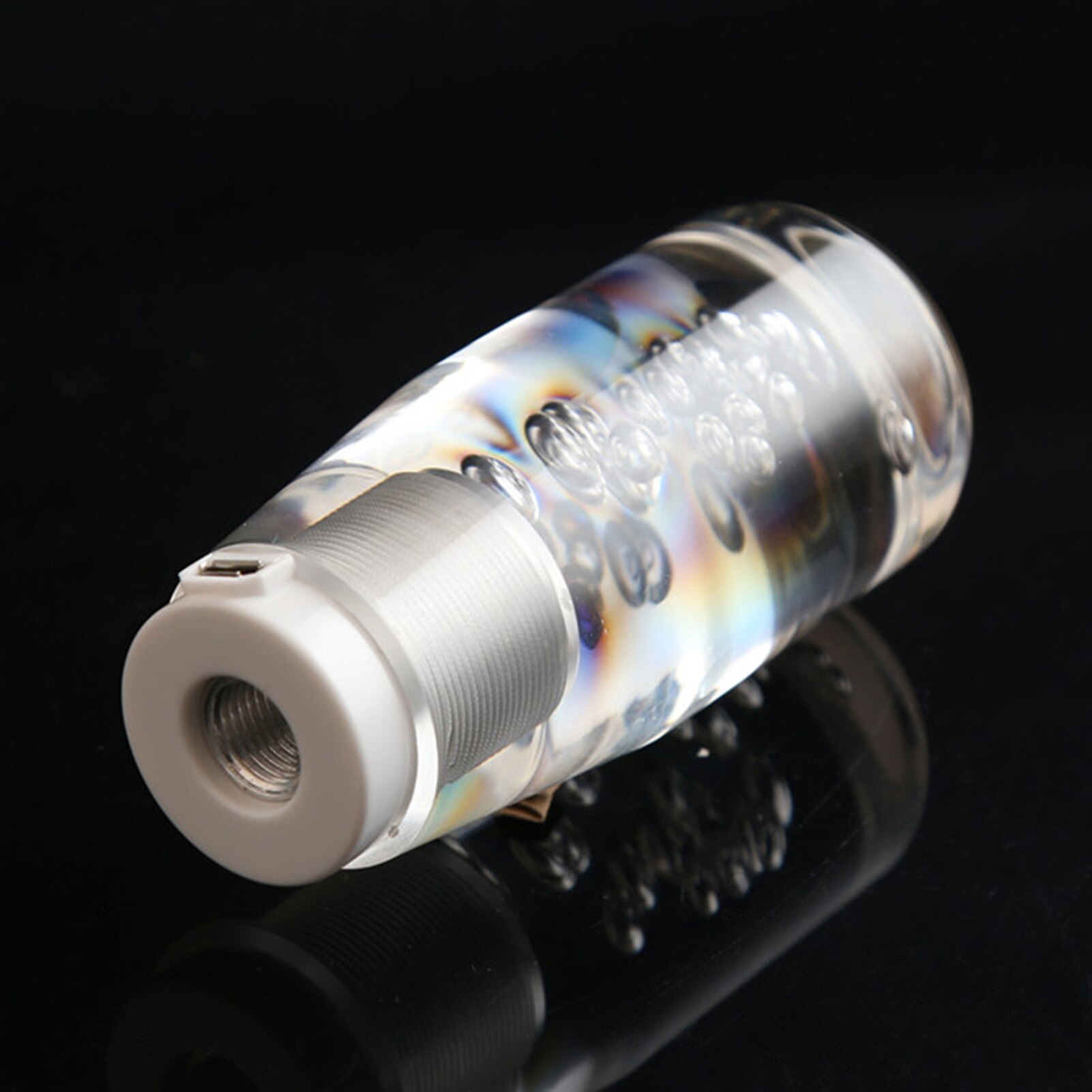 Led lys rgb skift knap stick krystal gennemsigtig boble gear shifter 10cm/15cm/20cm/25cm/30cm multicolor gradient shift knop