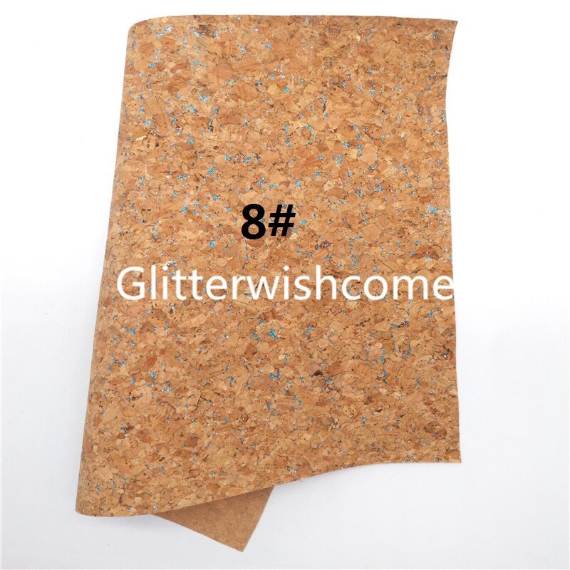 Glitterwishcome Metallic Soft Cork Vinyl Synthetic Leather Faux Fabric Sheets for Accessories Bows DIY 21X29CM GM1035A: 8